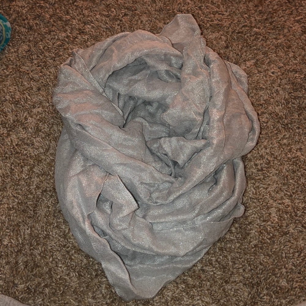 Gray Sparkly Infinity scarf